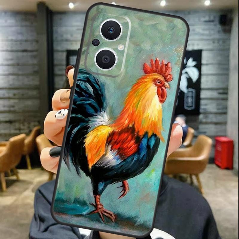

Cock Rooster Chicken Phone Case For OPPO Reno 8 Lite 7 6 5 4 3 8T 2Z 5Z 4Z Find X5 Lite X3 X2 Neo X6 Pro Cover OPPO Reno7 4G