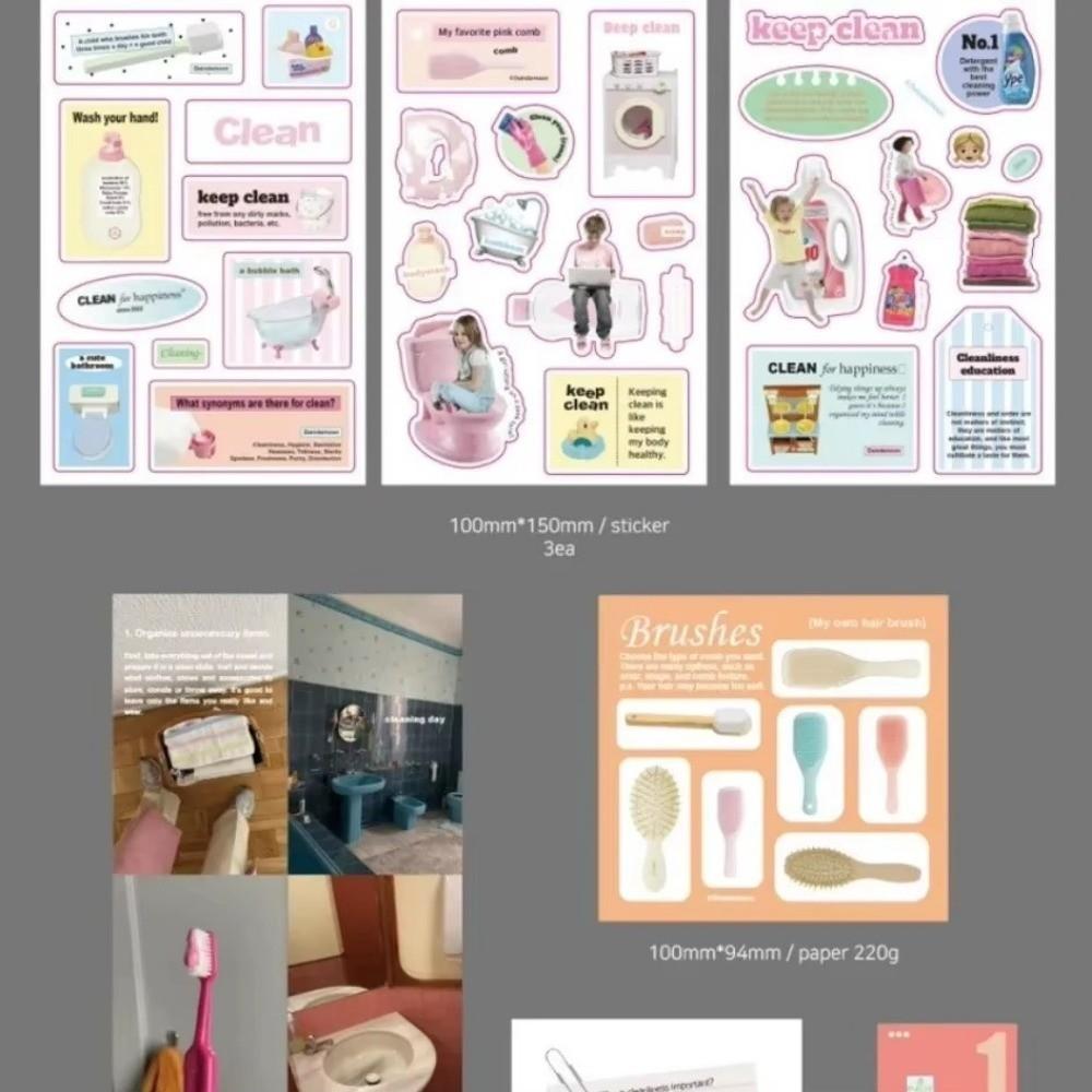 Paper Decorative Stationery Laundry Themed Hand Account Collage  Educational Tools