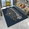 Barber Shop Style 3D Skull Vintage Pattern English Letter Decorative Carpet Rug for Living Room Barber Shop Entrance Floor Mat