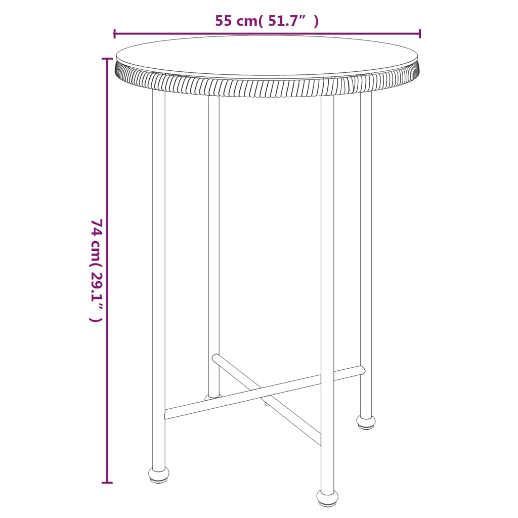 5 Piece Outdoor Dining Set Black Poly Rattan
