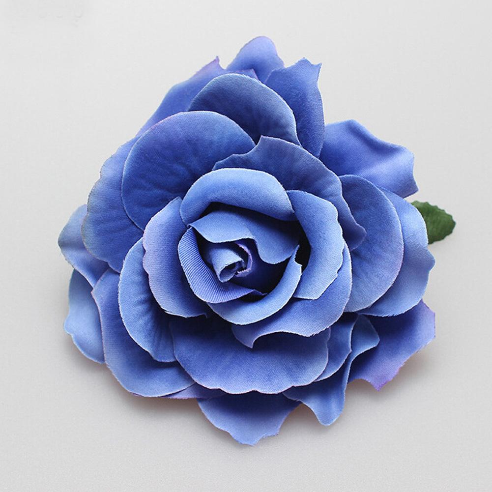 Braut Hochzeit Beflockungsstoff Rote Rose Blume Haarnadel Haarspange Simulierte Blume Haarnadel Ornament Kopfschmuck Haarschmuck