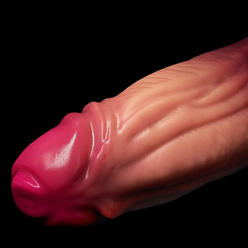 Fat Boy Super Thick Long Double Layer Liquid Silicone Dildo Fake Cock Penis Big Penis for Men and Women Masturbation Sex Toys