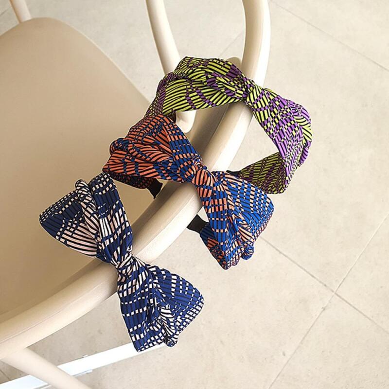 

Женская летняя повязка-бандана с зигзаговым узором A29635_Orange