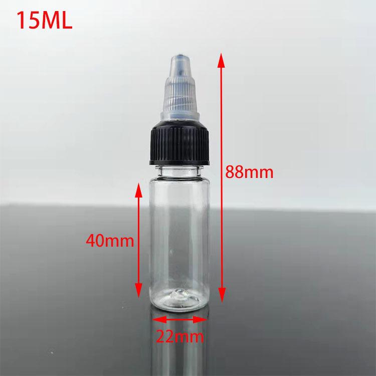 30, 50, 100ml Transparent PET Travel Bottle with Rotary Cap and Nozzle