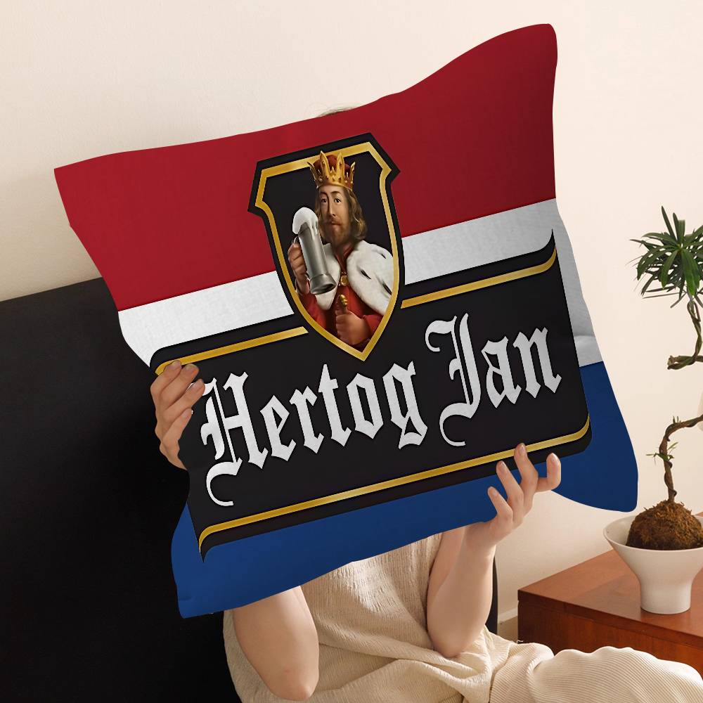 H-Hertog Jan Pillow Gift Home Office Decoration Bedroom Sofa Car Cushion Cover Case 45X45