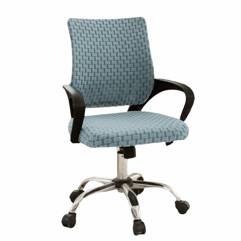 

2Pcs/Set Breathable Chair Seat Slipcovers Removable Seat Protectors Office Chair Cover Home Textile світло-синій колір