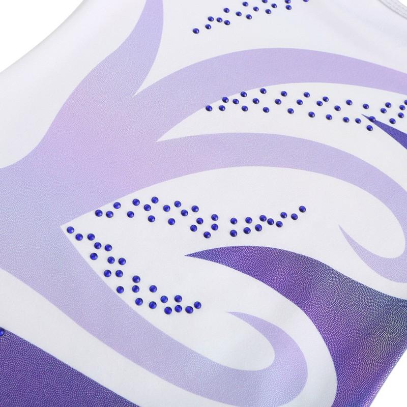 Copii Fete Diamante Mânecă Lungă Balet Practică Dans Purtă Gimnastică Culoare Aprinsă Body Costumes