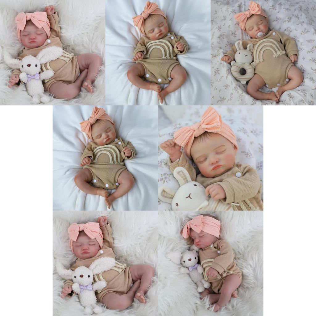 Reborn Silicone Doll Long Sleeve Khaki Costume Child Gift For Christmas