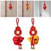 Plush Gourd Pendant Decorative with Tassels Chinese New Year Decoration Spring Festival Decor Hanging Ornament for Entrance Wall