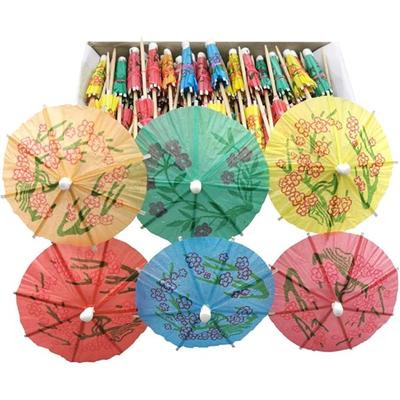 50Pcs Cocktail Umbrella Parasol Assorted Colors Drink Umbrella Toothpicks for Drink&Food Decorative for Party Hawaiian Party Children's Day