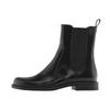 Women's Genuine Leather Chelsea Boots, British Style Short Boots, Elastic Cuff Slip-on Boots