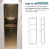 Built-in Stainless Steel 2-in-1 Bathroom Hand Dryer & Recessed Trash Bin