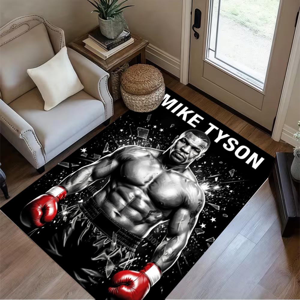 Tyson Mike Tyson Fighter Floor Rug Office Rug Suitable For Dormitory Dining Room Balcony Bedrooms Antislip Rug Anime Office Decor Spiritual Gift