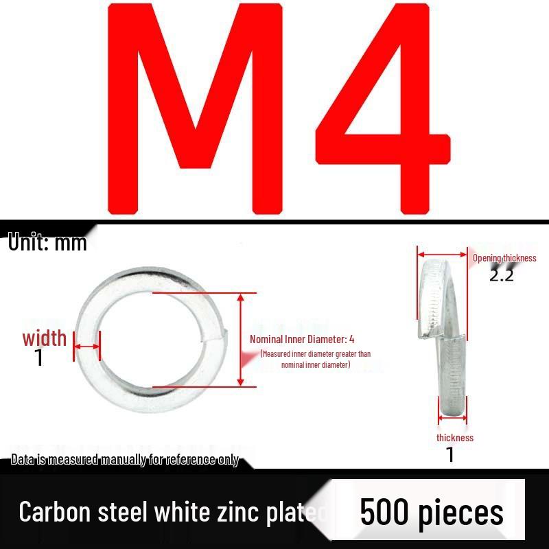 Galvanized Iron Spring Washers: Metal Elastic Open Washers for M3-M30
