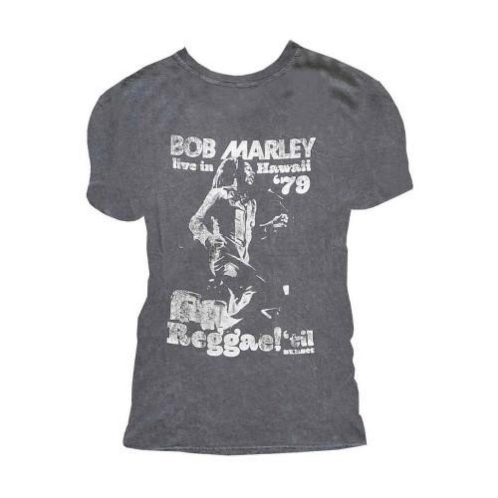 Bob Marley Unisex Adult Hawaii Snow Washed T-Shirt