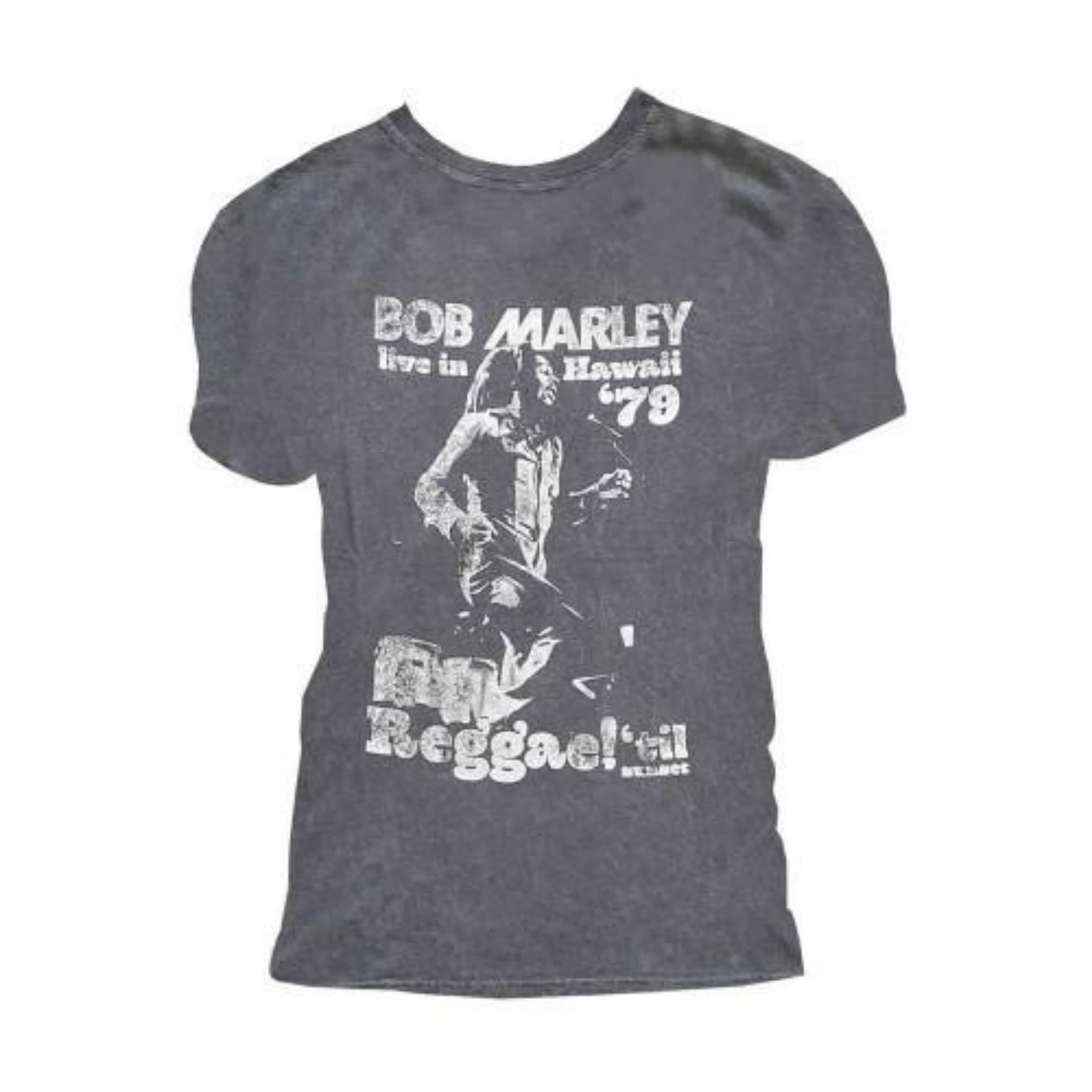 Bob Marley Unisex Adult Hawaii Snow Washed T-Shirt S