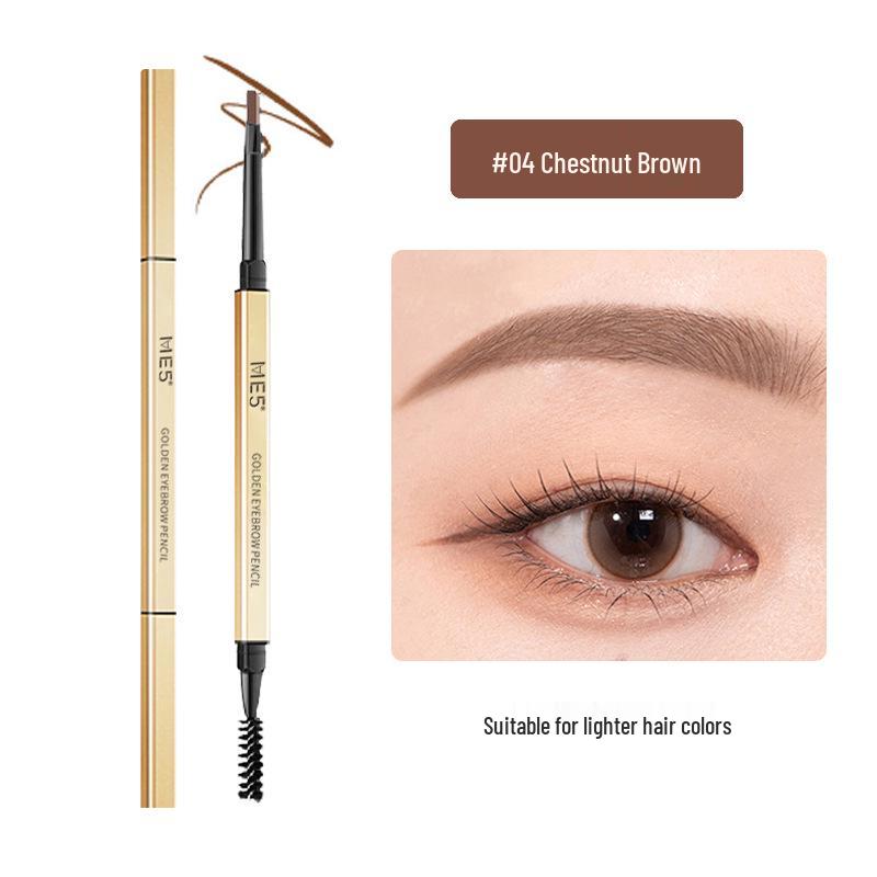 ME5 Small Gold Double-Ended Eyebrow Pencil with Ultra-Fine Tip for Natural, Clear Brows. 0.09g