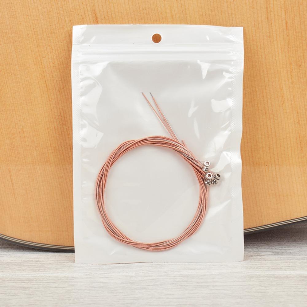 6 Strings Guitar Steel Strings Brass Folk Guitar Strings Durable Acoustic Guitar Strings Guitarist