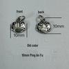 999 Sterling Silver 3D Peace and Fortune Red String Bracelet Charms