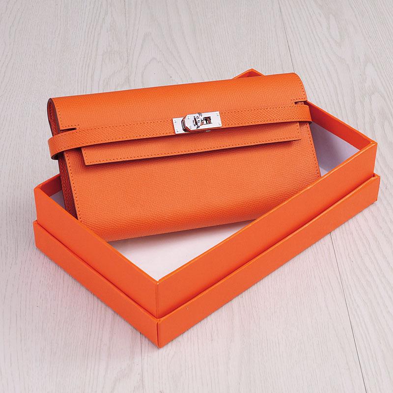 Cartera larga elegante de piel de vaca con estampado de palmeras para mujer