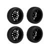 86mm Rim Rubber Tires with V Hole Outline for WLToys 144001 124018 124019 12428 1 10 RC Car PartsBlack