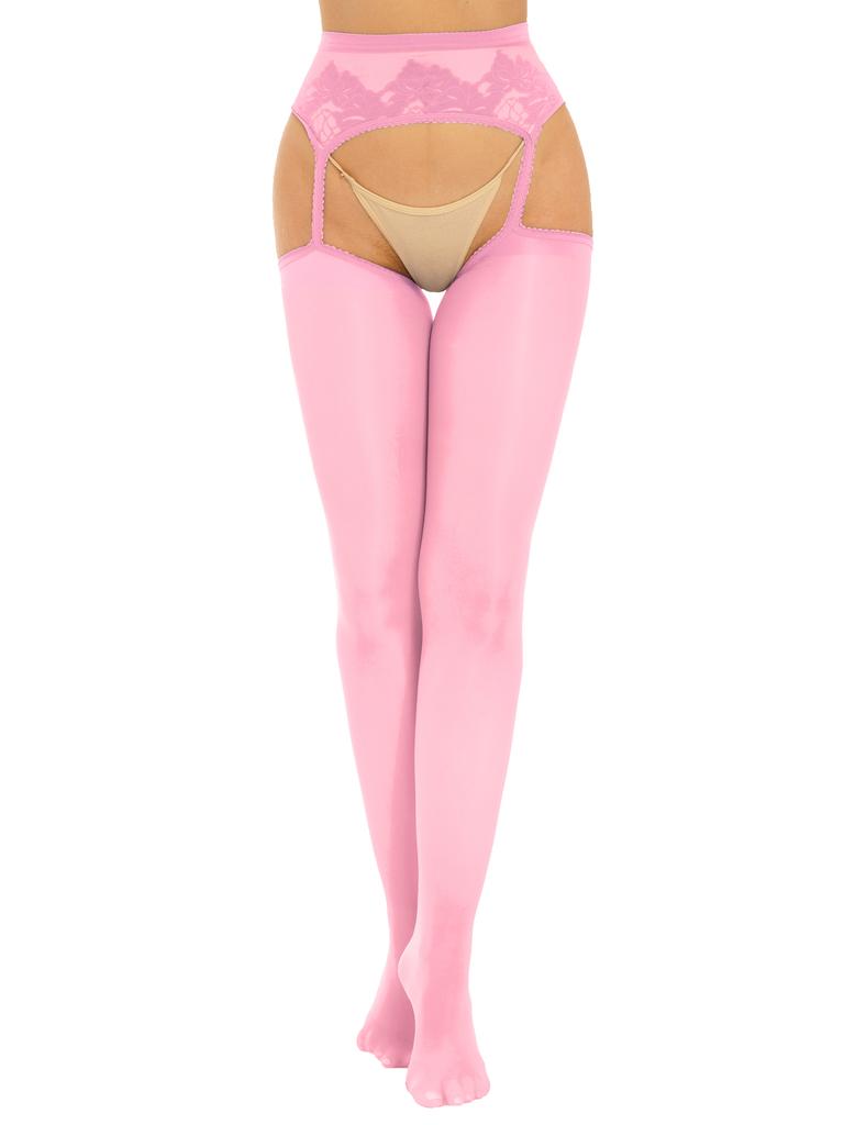 Damen Florale Spitze Leggings Einteiler Schrittloser Strumpfhose Cutout Design Strumpfhalter Strümpfe Flitterwochen Geschenk