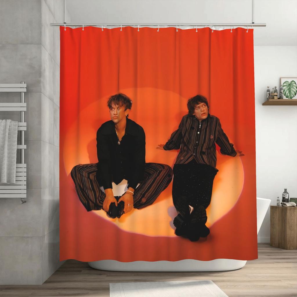 Inspired fashion design shower curtain with hook, detachable bathroom curtain, durable polyester fiber, machine washable