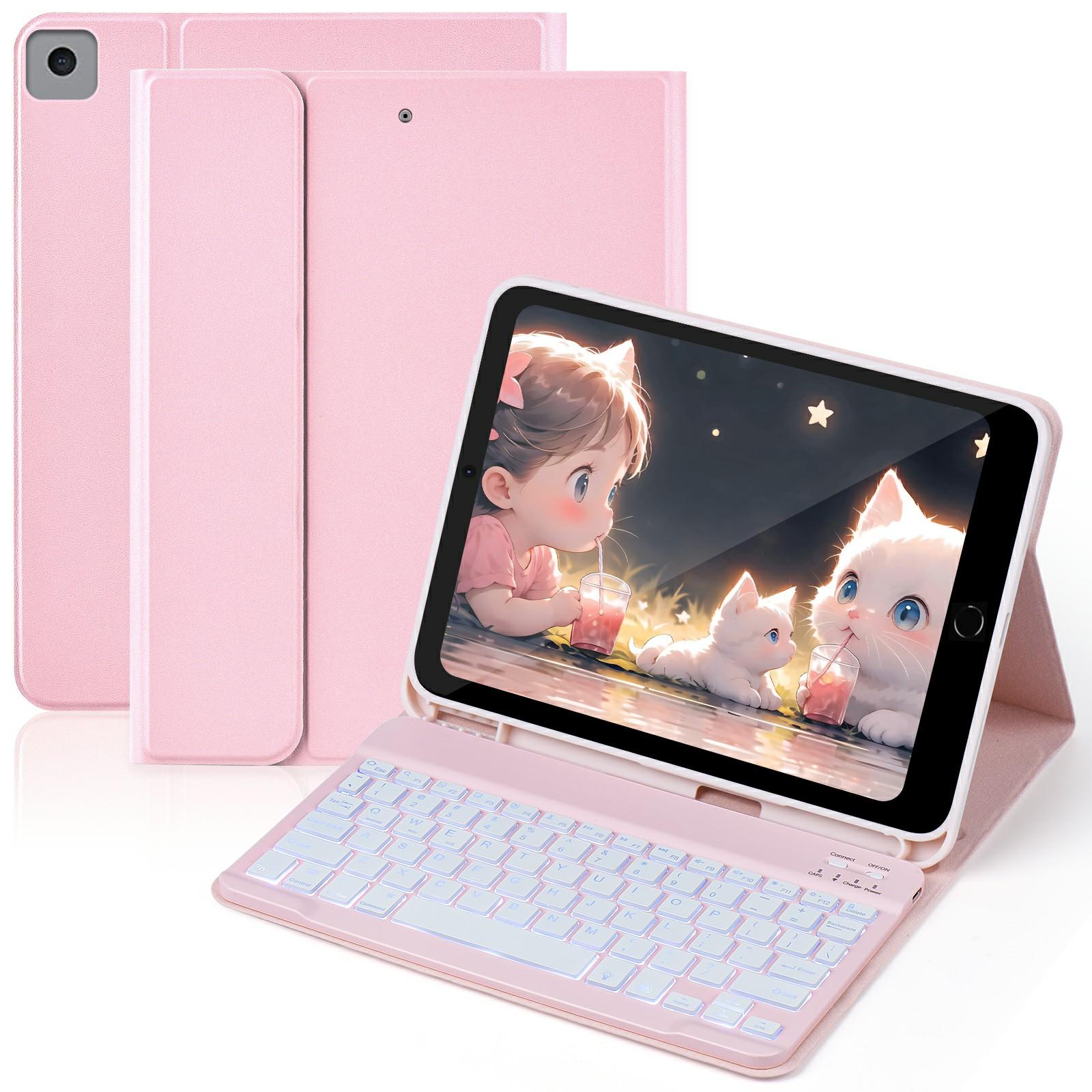 

SK-1029D Leather Tablet Case with BT Keyboard For iPad 10.2 (2021)/(2020)/(2019)/Air 10.5 inch (2019)/Pro 10.5-inch (2017) Pink