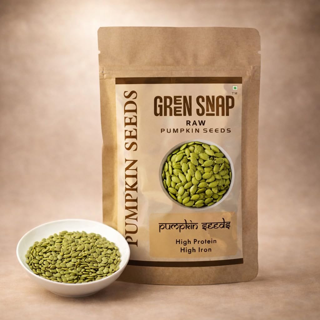 

Green Snap Premium Raw Pumpkin Seeds | High Protein Superfood for Snacking, Keto & Weight Loss | Rich in Magnesium, Zinc & Fiber | Natural & Cru