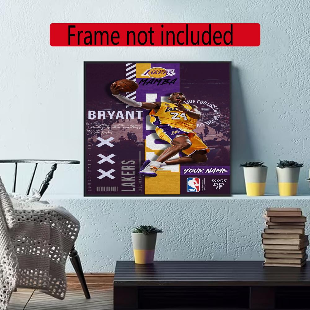Kobe Personalized Name Diamond Paintings Mosaic Wall Round Diamond Art Painting Kits Embroidery Crystal Accessories Frameless