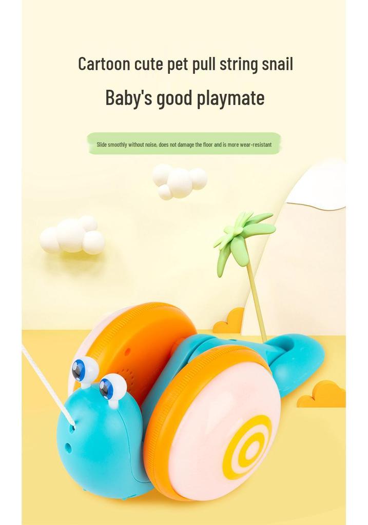 **Free Shipping: Popular Musical Snail Baby Walker & Crawler Toy with Pull Leash**