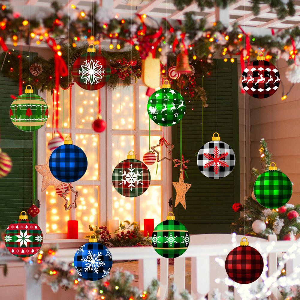 

Набор из 24 рождественских уличных знаков-украшений, двусторонние ornaments для использования на лужайке и в саду, изготовлены из атмосферостойкого пластика