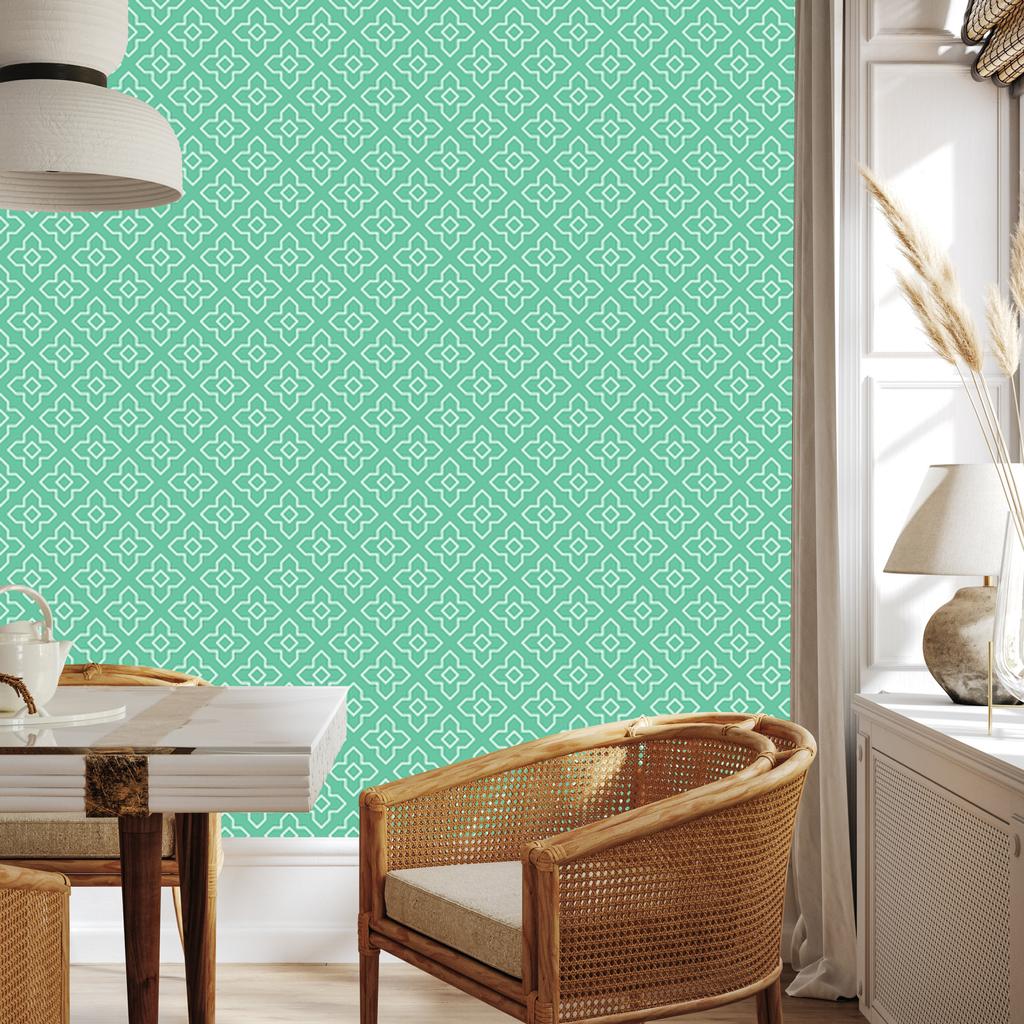Geometric Sea Pattern Wallpaper for Living Room and Bedroom 50x1000