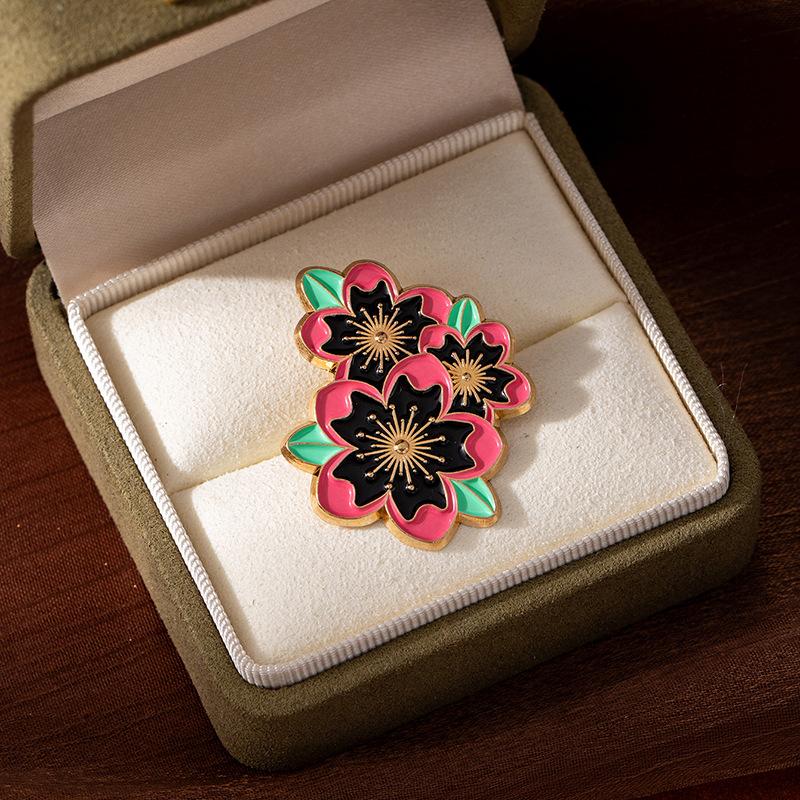 

Drip Alloy Flower Brooch Girls Bag Fixed Decorative Badge Fashion Clothing Collar With Corsage