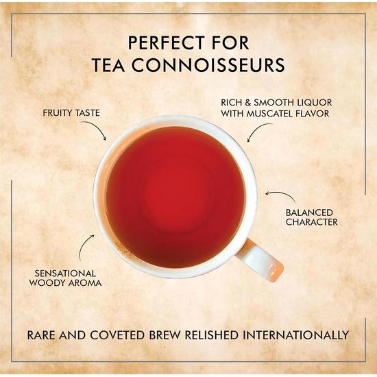 Ceai Negru Darjeeling Prăjit Clasic Octavius - 200 g|INFUZOR DE CEAI GRATUIT (MINGE)| Ceai 100% Natural din Frunze Întregi | Tare și Plin de Corp | Ceai Premium