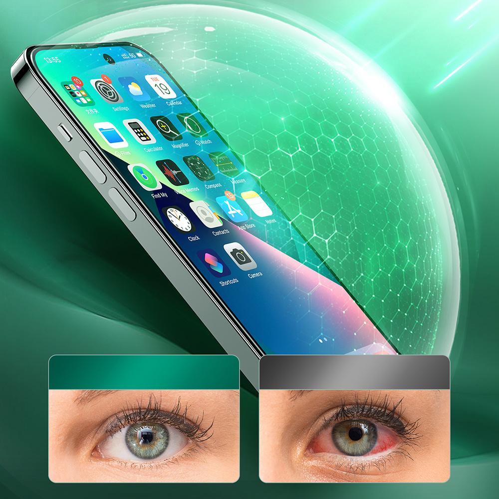 Joyroom Green Knight iPhone 14 Plus Tempered Glass - Full Screen & Blue Light Shield (JR-G03)