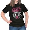 Detect Early Save Later Breast Cancer Ribbon Womens Graphic Crewneck T Shirt Tee