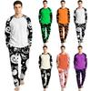 Men's Printed Two-Piece Pajama Set Comfortable Sleepwear for Home