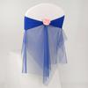 Flower Chair Sashes Elastic Surface Reusable Wedding Chair Sashes for Engagement Event Party