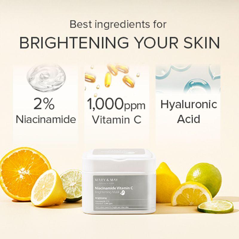 Mary&May Niacinamide Vitamin C Brightening Mask (30ea)