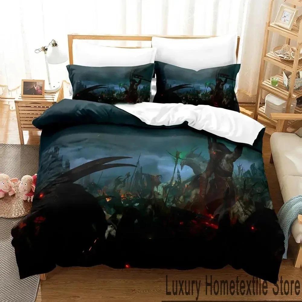 3D Print Diablo IV Game Bedding Set Duvet Cover Bed Set Quilt Cover Pillowcase Comforter King Queen Size Boys Adult Bedding