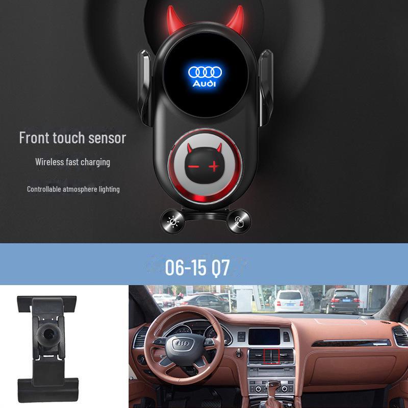 Wireless Charging Car Holder for A6LA4Q5LQ3: Auto-Clamping and Navigation