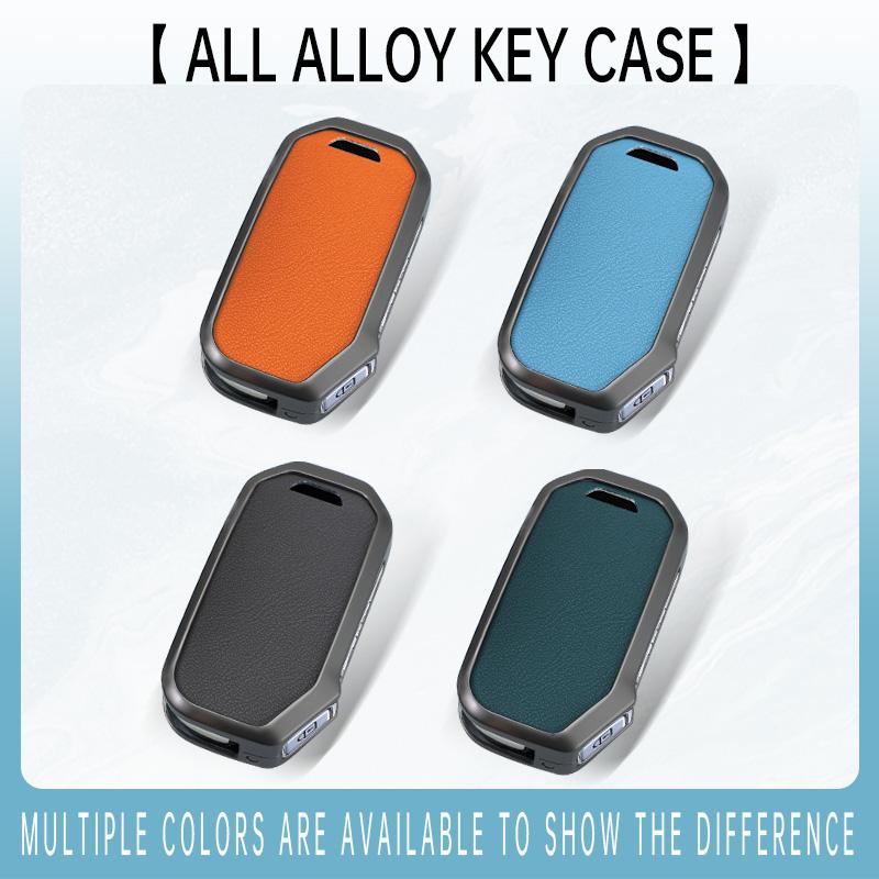 Zinc Alloy Leather Car Key Case Fob Cover For KIA Sportage R Stinger GT Sorento Ceed CD Cerato Forte SELTOS 2019 Accessories