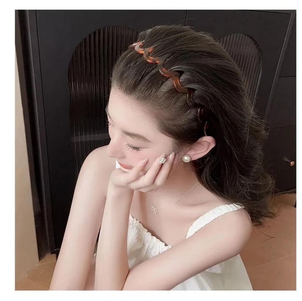 Plastic Toothed Wave Hairband, Unisex Headband