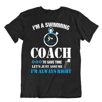 Swimming Coach T-SHIRT Sporting Hobby Tee Cotton T-Shirt