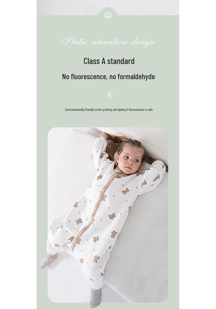 All-Season Baby Sleep Bag: Air Cotton, Thin, Warm, Footed Romper for Spring, Summer & Autumn