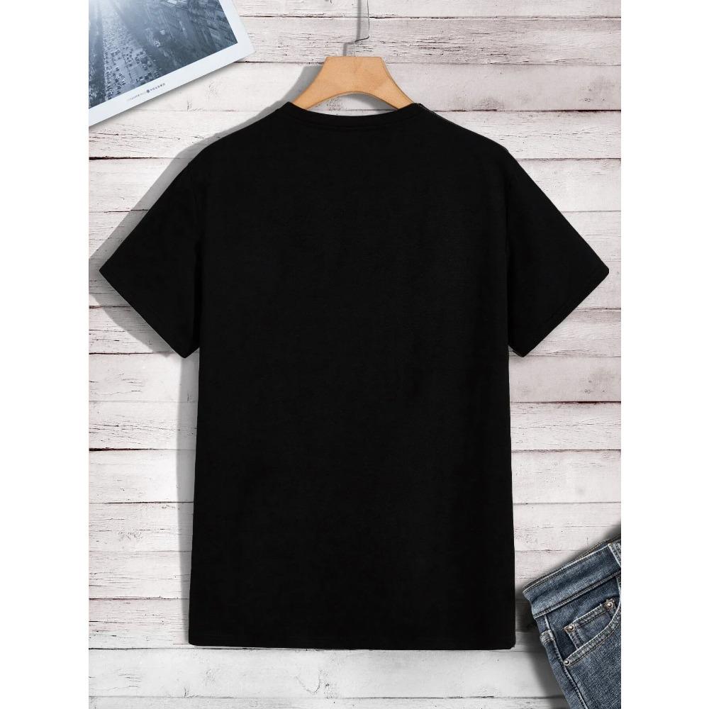 The T-shirt with a fun smiling face printed on it is melting, men's fashionable oversized T-shirt, summer cotton clothing, loose