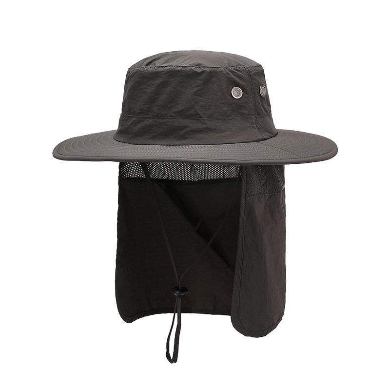 Sommer Fischer Hut Mit Breiter Krempe Für Frauen Männer UV Schutz Sonnenhüte Atmungsaktive Bucker Hut Mit Hals Klappe Männlich wandern Angeln Kappe