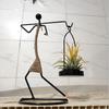 Nordic Metal Candle Holder – Handmade Abstract Character Candlestick for Home or Wedding Decor