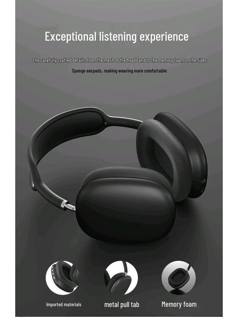 Huaqiangbei P9 Max Noise Cancelling Kabellose Bluetooth Over-Ear Kopfhörer für Apple